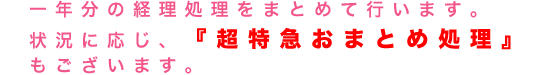 １年分おまとめ処理！